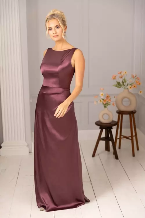 “Alma” Bridesmaid Dress In Thistle